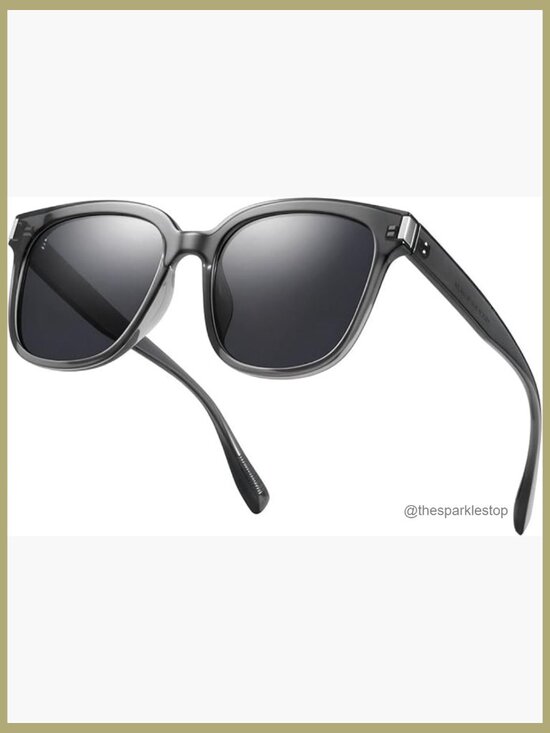 Oversized Square Polarized Sunglasses, Retro Fashion Style, UV400 Protection